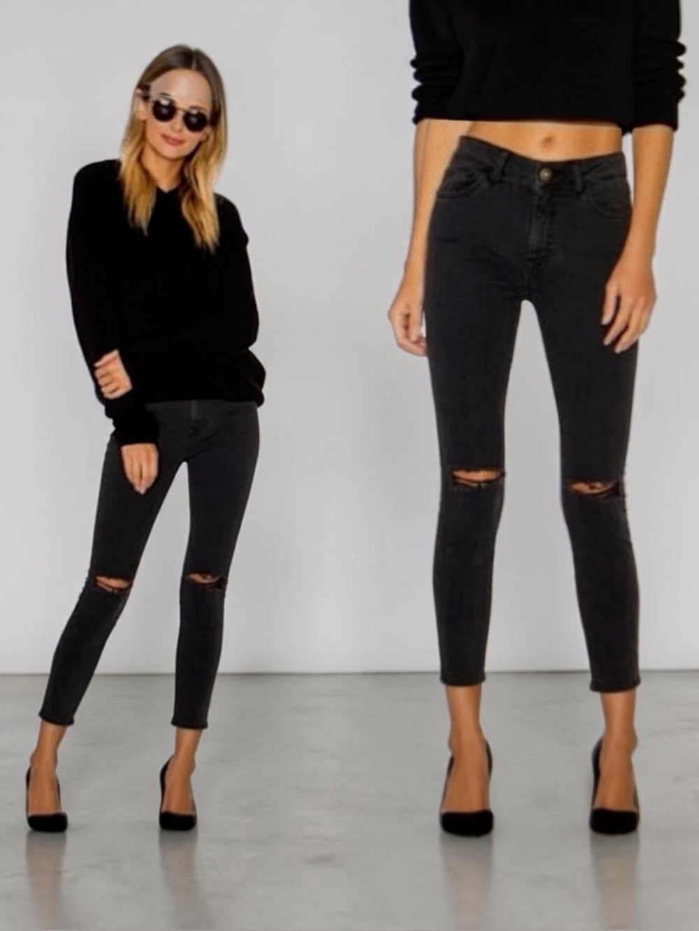 New DL1961 Farrow High Rise Ankle Black Jeans Instasculpt Womens sz 26x29